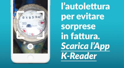 AUTOLETTURA CONTATORE IDRICO – APP “K-READER – proroga al 28.02.2023